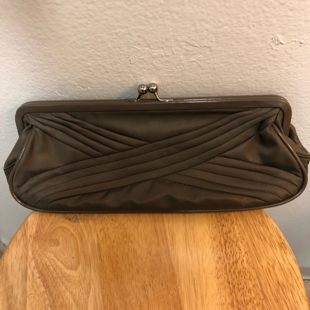 Simply VERA WANG Green Pleated Clutch Handbag